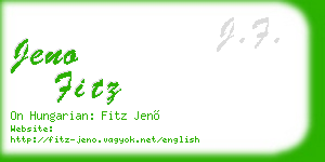 jeno fitz business card