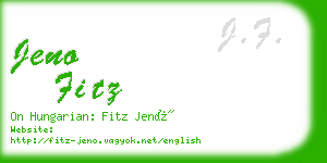 jeno fitz business card